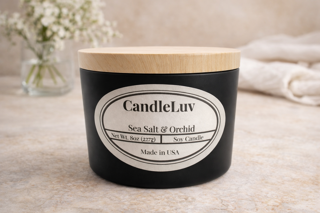 Sea Salt & Orchid – 8 oz Soy Candle