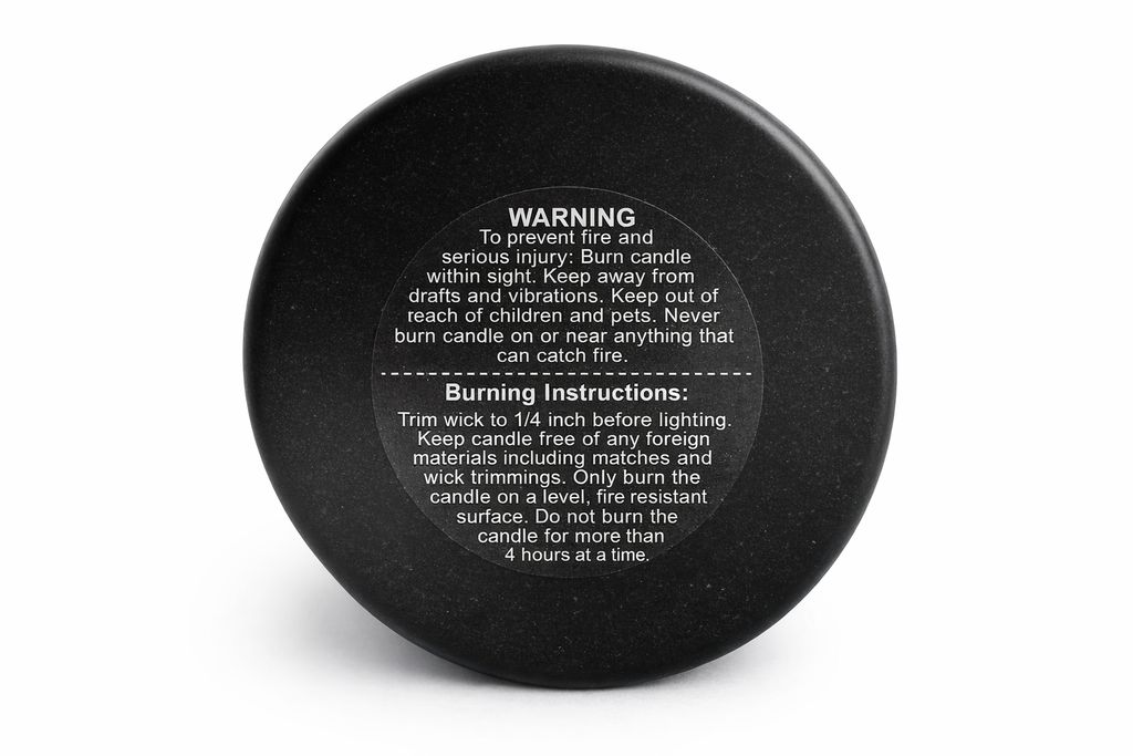CandleLuv Pineapple & Sage soy candle 8oz black tin with wooden lid lit
