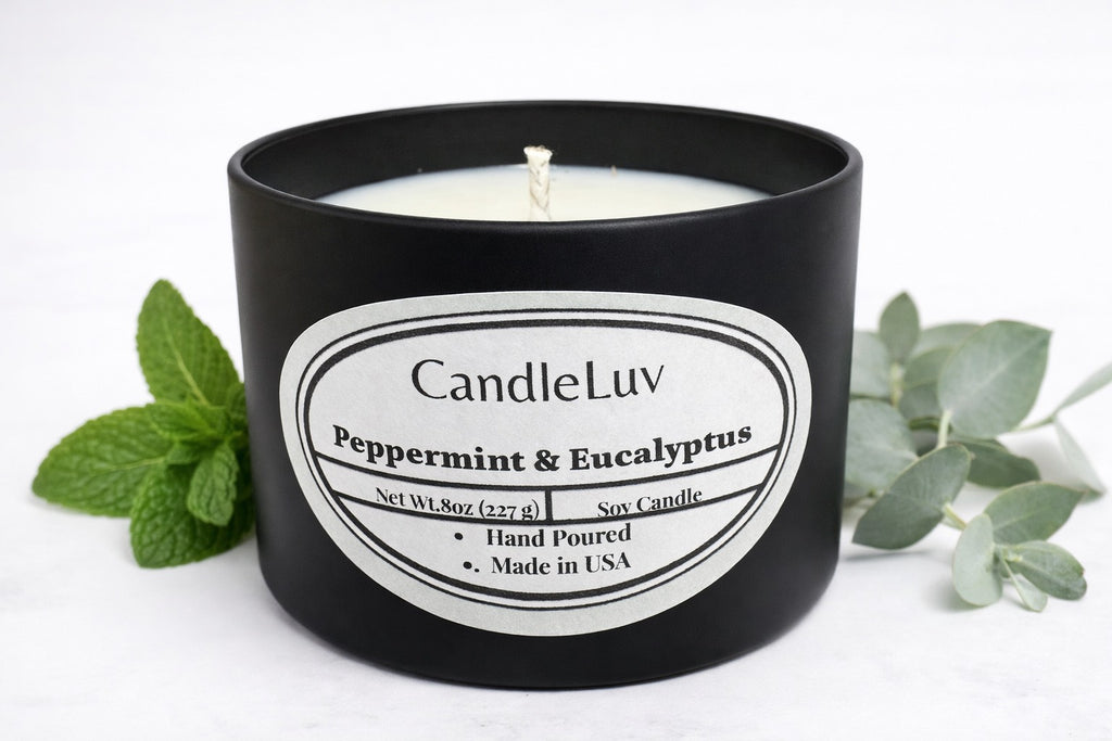 Peppermint & Eucalyptus – 8 oz Soy Candle