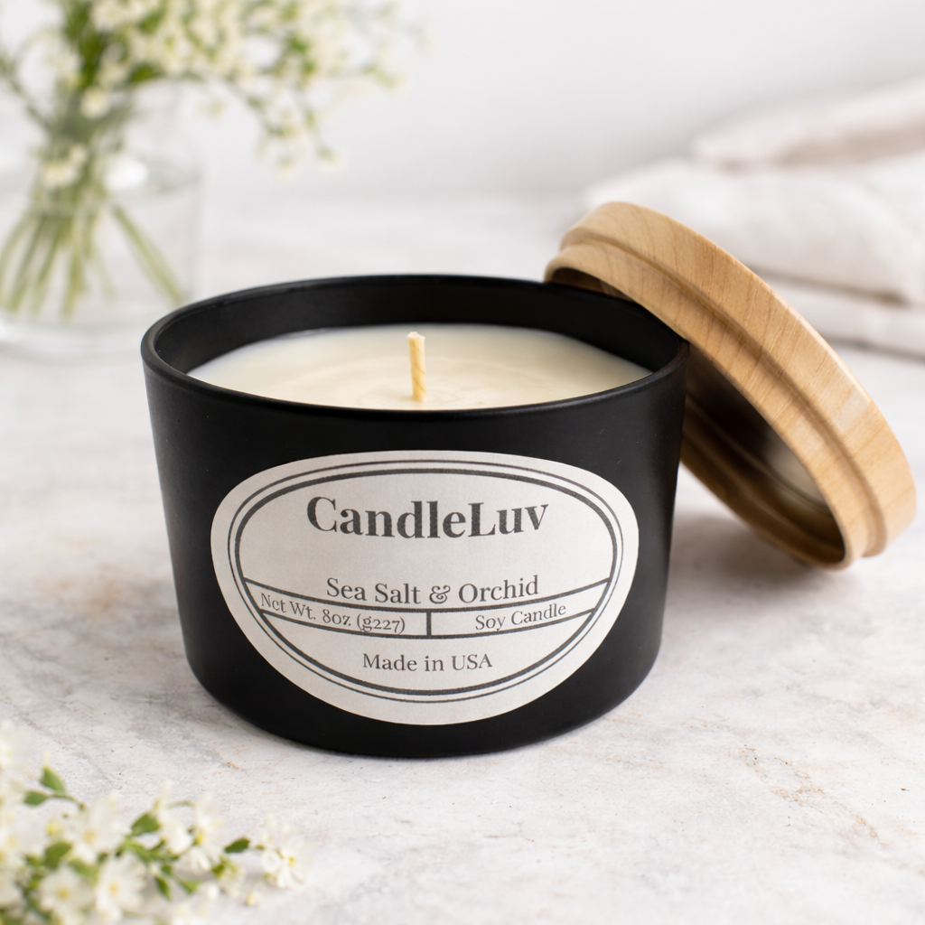 Sea Salt & Orchid – 8 oz Soy Candle