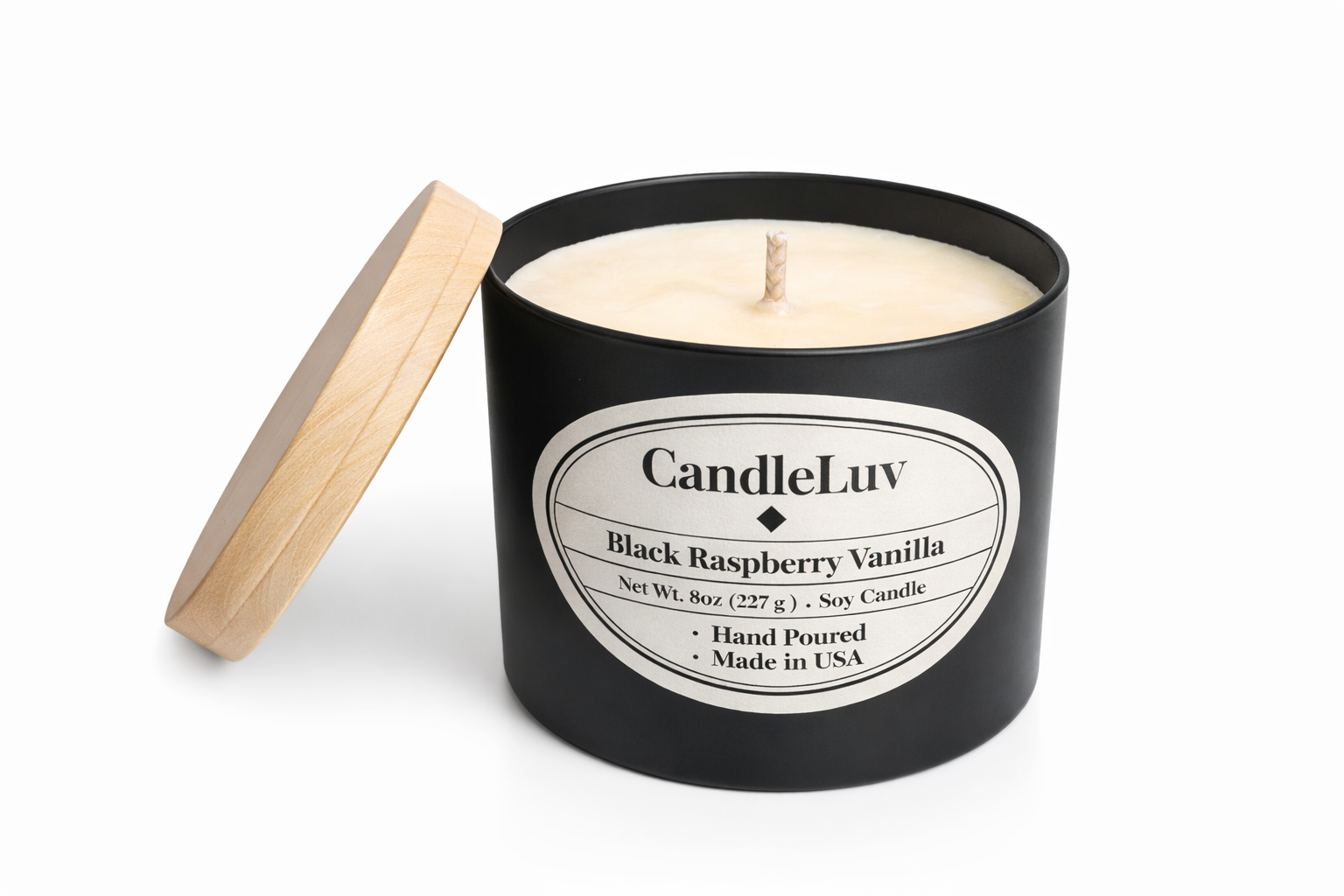 Blackraspberry Vanilla - 8ox Soy Candle.