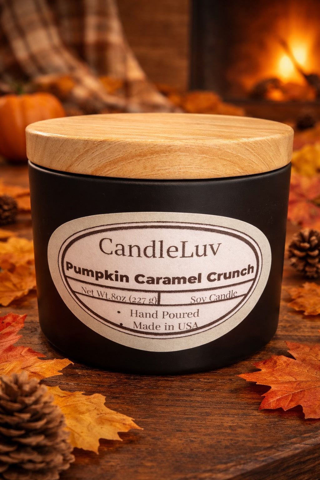 Pumpkin Caramel Crunch – 8 oz Soy Candle