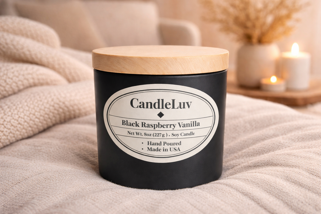 Blackraspberry Vanilla - 8oz Soy Candle.